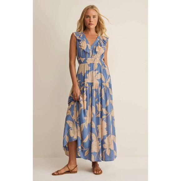 Z SUPPLY Dresses & Skirts - NEW Z SUPPLY malene bloom floral maxi dress in lake blue